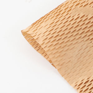 Honeycomb Grid Texture White Floral Wrapping Paper