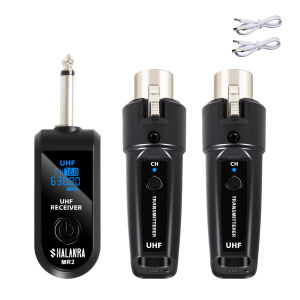 SHALANRA MR2 Wireless Microphone System 0V/48V XLR Wired Microphone to Wireless for Dynamic/Condenser Microphones