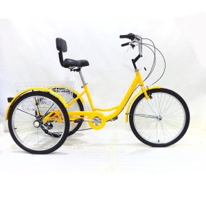 XE ĐẠP BA BÁNH CHO NGƯỜI GIÀ - Bản 24 inch giỏ hàng sau