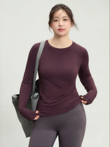 Plus Size Womens Seamless Yoga Top