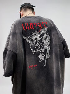 Embroidered Vintage Washed Oversized T-Shirt