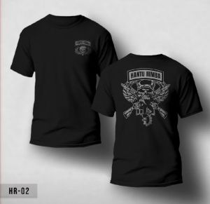 KAOS HANTU RIMBA DTF ABU  - KAOS DISTRO/KAOS MURAH/KAOS ADEM NYAMAN