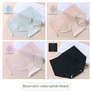 JIAZINI | Summer Thin Anti-bacterial Crotch Ice Silk Sport Cool Feel Seamless Womens Underwear