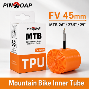 PINMOAP 1/2/5/10PCS TPU Mountain Bike Inner Tube Ultralight Fit 26/27.5/29 MTB Bicycle Tire Tube Presta Valve Replacement