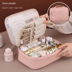 Womens Double Layer Makeup Bag Large Capacity Cosmetic Bag Designer storage bag Cosmetics Organizer Travel Essentials