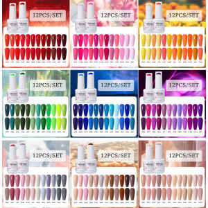 Clou Beaute 12pcs Gel Nail Polish Manicure Set Color 15ml White Glass Bottle Nail Art Kit Vernis Semi Permanent Nail Art Varnish