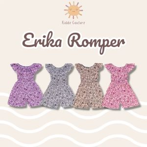 Romper Bayi Perempuan Lengan Pendek Ruffle Katun Erika Jumpsuit