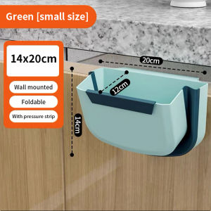 (HOME+) Kitchen Trash Can Hanging Multi-functional Foldable Large Capacity Household Desktop Storage Bin