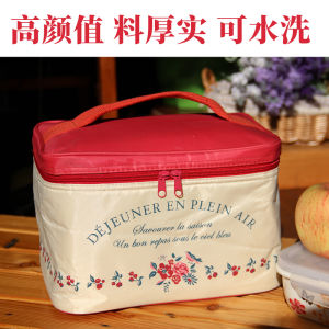 Spring Outing Thickened Lunch Bag Cooler Bag Thermal Bag Insulated Bag Lunch Box Bag Picnic Waterproof Lunch Bag Large Capacity