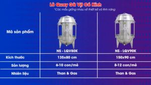 Lò quay gà vịt bằng gas có kính 80 NEWSUN - Hàng Chính Hãng  - Tặng 15 móc 15 xiên - Bảo hành 12 tháng