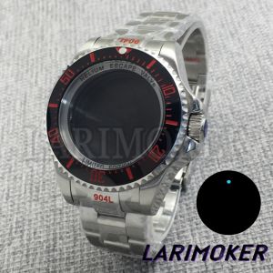 43mm Water Resistant Sapphire Glass Ceramic/Aluminum Bezel Polished Strap Fold‑over Clasp Fit NH35 PT5000 Miyota8215 Movements