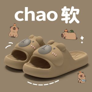 Dép Đi Trong Nhà EVA Chống Trượt Mùa Hè 2025 Mới Cho Nam Và Nữ Đế Mềm Dễ Thương Gấu Capybara Dép Đi Trong Nhà