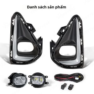 Đèn Sương Mù Trước Toyota Corolla Axio 2018-2021 Đèn Chạy Ban Ngày 12V Màu Trắng Đèn Pha LED Nhựa ABS Đen