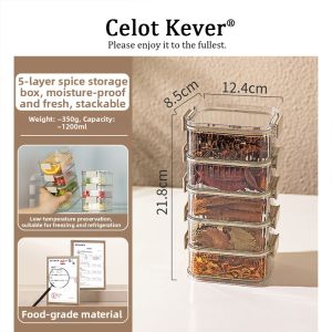 Food-grade Spacious Attractive Spice Storage Jar