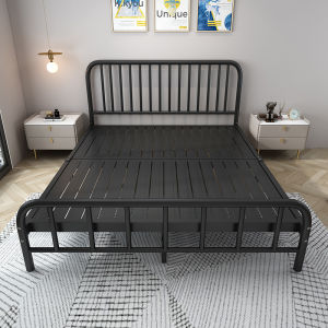 Ditto Bed Frame Metal Single/Double 100/120/150CM Black/White 1.6 Ton Load-bearing Bedroom Bed Frame Queen Size