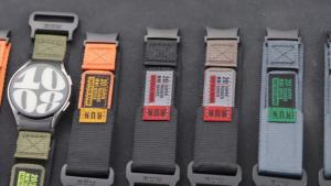 Dây Đeo Đồng Hồ Samsung Galaxy Bằng Nylon Tương Thích Với Các Mẫu 7 6 5 4 Classic 47 46 43 42MM Dây Đeo QuickFit Không Khe Hở 40mm 44mm 45mm