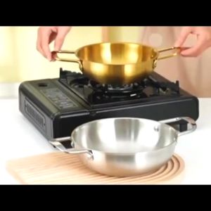 Korean Stainless Steel Ramen Pot Binaural Thicken Hot Pot Homs instant Noodle Pot KMV Trading