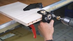 3 In 1 Pocket Hole Jig Kit Doweling Jig Lubang Saku Dapat Disesuaikan Dengan Pengeboran Panduan Locator Punch Tool