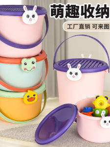 Thùng Đựng Nước Tắm Bằng Nhựa Dày Có Thể Ngồi Cầm Tay Có Nắp Cho Trẻ Em Đồ Chơi Đựng Đồ Dùng Cá Câu Cá Ngoài Trời