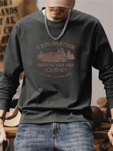 JIANMUJI | Cotton Long Sleeve T-shirt For Autumn And Winter 260g