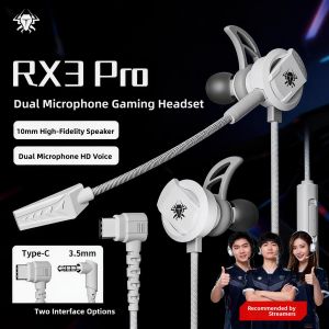 Plextone RX3Pro In-Ear Gaming Earphones with Microphone for Mobile Phone Wired Esports And Peace Elite Chicken Eating