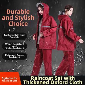Reflective Thickened Rain Suit For Cycling Adults