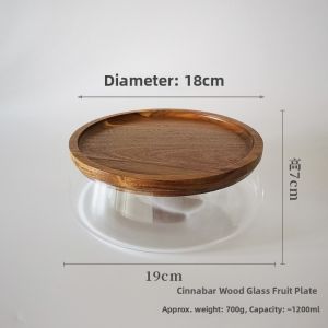 New Chinese Style Glass Fruit Tray Creative Tea Table Candy Box Home Snack Display Plate Nut Sealing Ring Storage Box