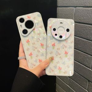 IMD is suitable for Huawei P70ultra mobile phone case Tulip Mate60 colorful shell pattern Honor 200 all-inclusive case. h260709