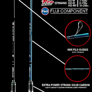 Joran Pancing Go-Strike by Versus EMERALD 180cm Pro Series Fuji (10kg - 15kg) Carbon Solid - Toms Fishing