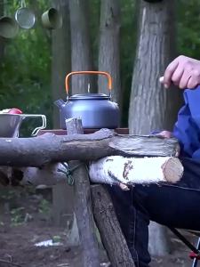 Camping Cookware Kit Outdoor Cooking Set Aluminum Pot Equipment Travel Tableware Kitchen for Hiking Picnic BBQ
