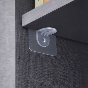 Adhesive Triangle Support Weight Bearing Layer Board Closet Organizer Multi Layer Partition Storage Rack without Drilling