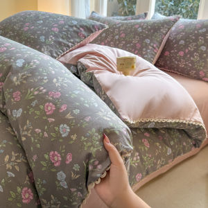 MANYILUN | French Printed Cotton Bed Set 4-Piece