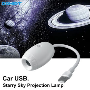Donirt | USB Car Atmosphere Projector Light Car Interior Ambient Light LED Starry Star Light Party Decor Romantic Saturn Galaxy Light