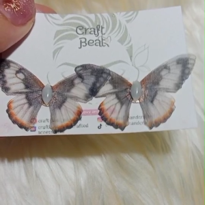 ต่างหูรูปผีเสื้อ | ต่างหูแฮนด์เมด | ต่างหูงานผ้าผีเสื้ัอ 2ชั้น | ต่างหูวิบวับ | เกรดส่งออก |ลด30-50%ช่วงเปิดตัวสินค้าใหม่❗❗