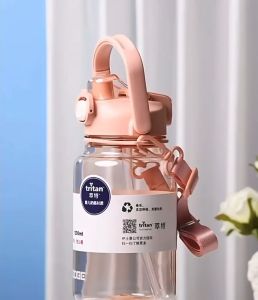 Dodge Dual Head Tritan Water Bottle 1.5L/2L Large Capacity Botol Air BPA-Free With Straw And Handle Drinking Cup Student