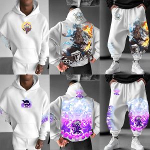 Bandai | Comfortable One Piece Hoodie & Pants Soft Pullover Hoodie & Sweatpants for Active Days Leisure Time & All-Day Wear.