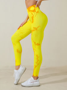 Womens High Waist Tie-Dye Print Leggings Casual Fitness Workout Bottoms Yoga Pants
