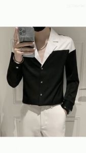 [Nhập RS0822 giảm 30k cho đơn 99k]áo sơ mi áo sơ mi phong cách hàn quốc phối màu cực độc lạ nam tính đầy lôi cuốn sang trọng chất vải lụa mềm mại thoáng mát - H50