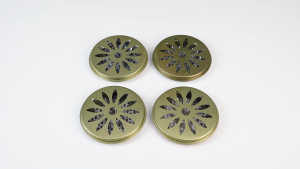Fireproof Mosquito Coil Incense Plate Holder Sandalwood Coil Holder Metal Katol Plate with Lid Cover