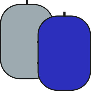 NEEWER Chromakey Backdrops Double Sided 2 in 1 Collapsible Background for Photography Gaming and Live Streaming 5×6.6/1.5m×2m Blue/Grey