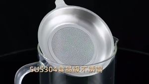 Glass Oil Filter Pot Scale kitchen Oil Separator Storage Tank Stainless Steel Mesh Strainer Grease Container Tea Coffee