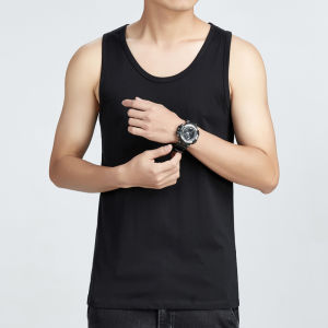 HKRUT | Mens Loose Sleeveless Cotton Fitness T-shirt