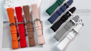 20mm 22mm Rubber Strap for Rolex Curved End Silicone Watch Band for Swatch Universal Men Women Sports Waterproof Wristband Belt