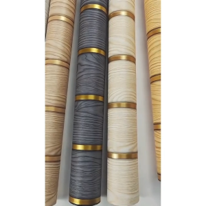 MT Featured 3D retro wood grain wallpaper New Chinese living room bedroom shop simulated wood grain PVC embossed home wall (10 x 45cm)