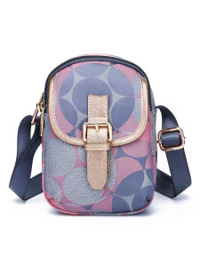 Casual Canvas Mini Crossbody Bag with Geometric Pattern and Zipper Closure by Equestrian Dressage Fashionable Handbag for Women