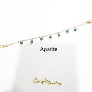 สร้อยข้อมือหินแท้​ โซ่ชุบทอง18k​  minimal​ น่ารัก