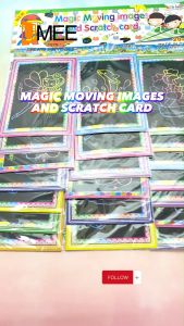 20Pcs Party Gift Magic Moving Images & Scratch Card Pad-For Party Lootbag Filler Gifts