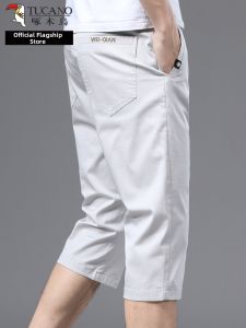 TUCANO | Summer Thin Cotton Casual Shorts Mens Straight Loose Over-Knee