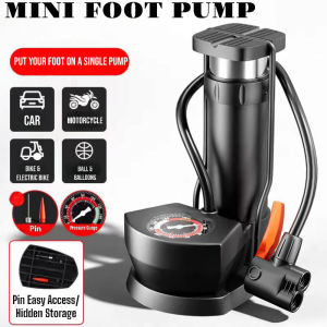 Multifunctional portable foot-operated high-pressure air pump suitable for car household motorcycle electric vehicle and bicycle⚡PH deliveryIn stock⚡