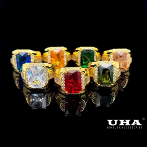 N1004 Nhẫn nam phong thủy có lót lòng đính đá CZ cao cấp